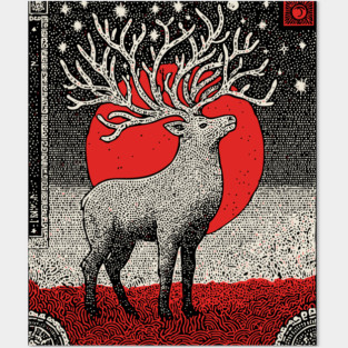 Pagan Horned God Stag | Wiccan Cernunnos Forest King Posters and Art