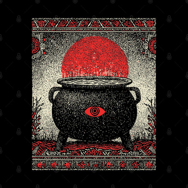 Witch's Cauldron Tarot Card | Wiccan All-Seeing Eye Spell by TuncGK