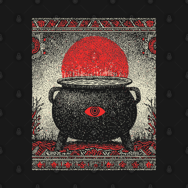 Witch's Cauldron Tarot Card | Wiccan All-Seeing Eye Spell by TuncGK