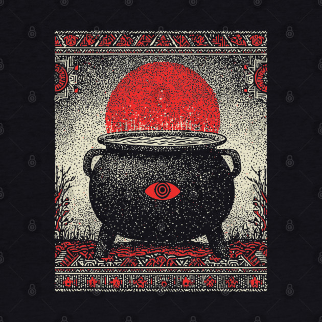 Witch's Cauldron Tarot Card | Wiccan All-Seeing Eye Spell by TuncGK