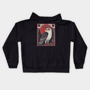 Supernatural Owl Omen | Gothic Harbinger Witchy Art Kids Hoodie