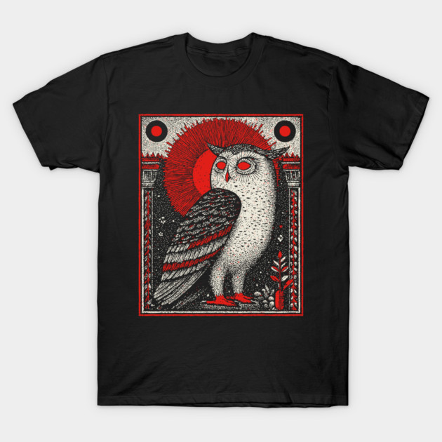 Supernatural Owl Omen | Gothic Harbinger Witchy Art T-Shirt by TuncGK