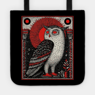Supernatural Owl Omen | Gothic Harbinger Witchy Art Tote