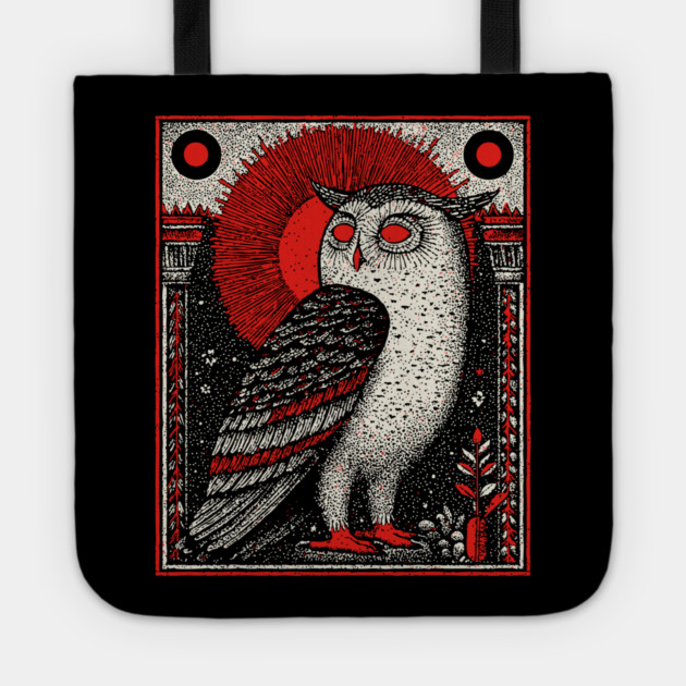 Supernatural Owl Omen | Gothic Harbinger Witchy Art Tote by TuncGK