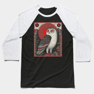 Supernatural Owl Omen | Gothic Harbinger Witchy Art Baseball T-Shirt