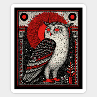 Supernatural Owl Omen | Gothic Harbinger Witchy Art Sticker