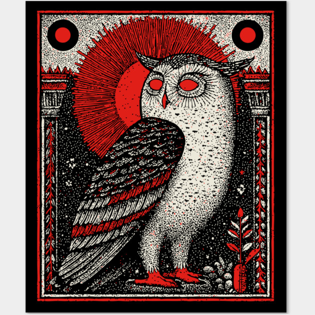 Supernatural Owl Omen | Gothic Harbinger Witchy Art Wall Art by TuncGK