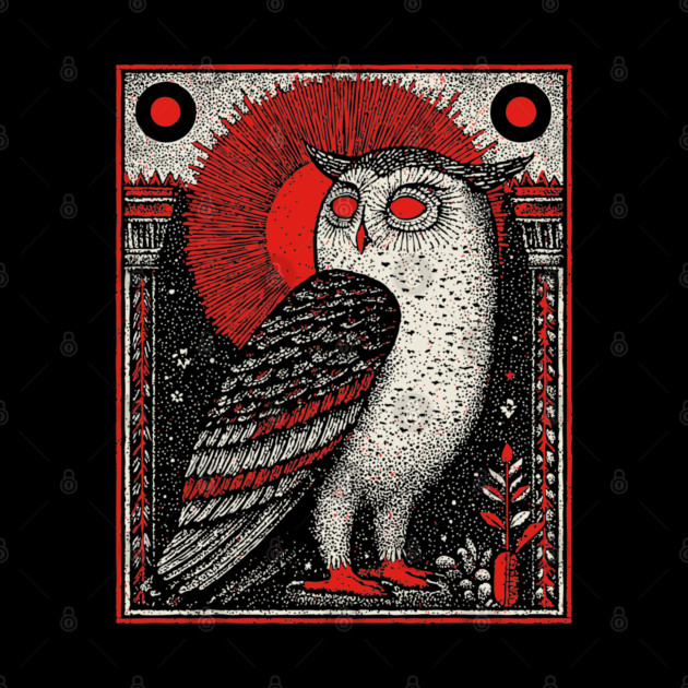 Supernatural Owl Omen | Gothic Harbinger Witchy Art by TuncGK