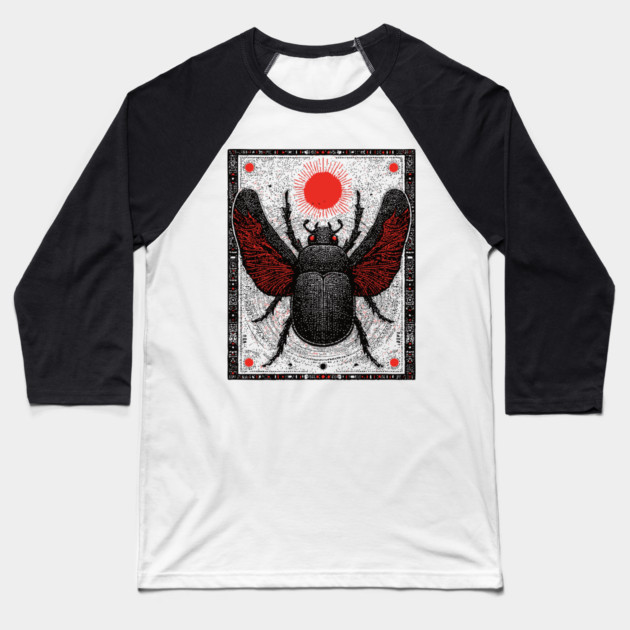Nocturnal Beetle Baseball T-Shirt by TuncGK