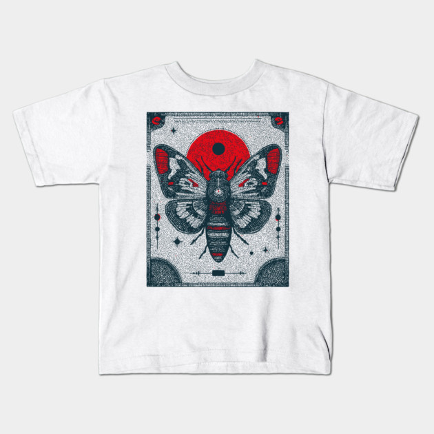 Ornate Cicada Tarot Card | Witchcore Divination Oracle Kids T-Shirt by TuncGK