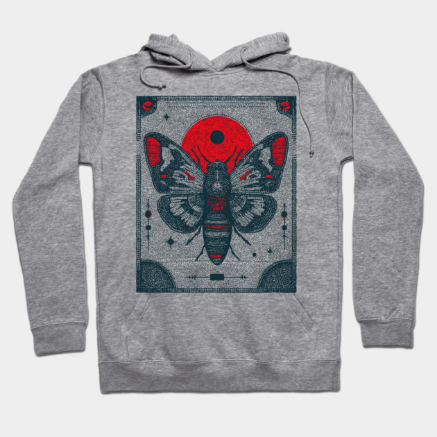 Ornate Cicada Tarot Card | Witchcore Divination Oracle Hoodie by TuncGK