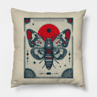 Ornate Cicada Tarot Card | Witchcore Divination Oracle Pillow