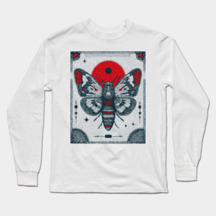 Ornate Cicada Tarot Card | Witchcore Divination Oracle Long Sleeve T-Shirt