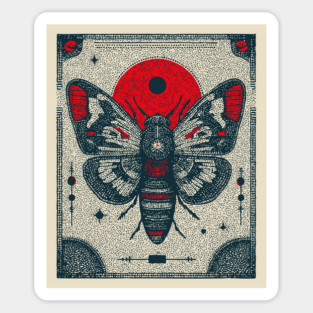 Ornate Cicada Tarot Card | Witchcore Divination Oracle Sticker