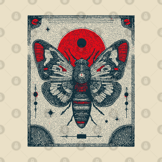 Ornate Cicada Tarot Card | Witchcore Divination Oracle by TuncGK