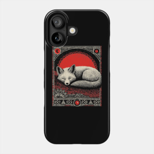 Cottagegoth Sleeping Fox | Dark Cottagecore Dream Spirit Phone Case