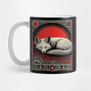 Cottagegoth Sleeping Fox | Dark Cottagecore Dream Spirit Mug