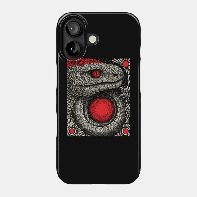 Ouroboros Snake Alchemy Tarot Card | Esoteric Gnostic Symbol Phone Case by TuncGK
