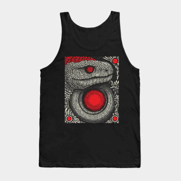 Ouroboros Snake Alchemy Tarot Card | Esoteric Gnostic Symbol Tank Top by TuncGK