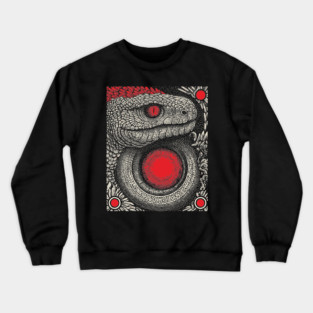 Ouroboros Snake Alchemy Tarot Card | Esoteric Gnostic Symbol Crewneck Sweatshirt
