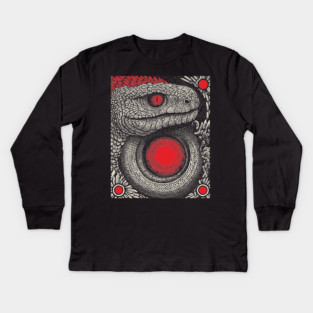 Ouroboros Snake Alchemy Tarot Card | Esoteric Gnostic Symbol Kids Long Sleeve T-Shirt
