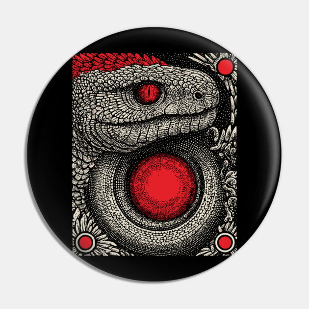 Ouroboros Snake Alchemy Tarot Card | Esoteric Gnostic Symbol Pin by TuncGK