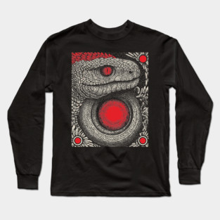 Ouroboros Snake Alchemy Tarot Card | Esoteric Gnostic Symbol Long Sleeve T-Shirt