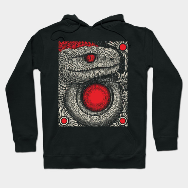 Ouroboros Snake Alchemy Tarot Card | Esoteric Gnostic Symbol Hoodie by TuncGK