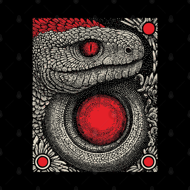 Ouroboros Snake Alchemy Tarot Card | Esoteric Gnostic Symbol by TuncGK