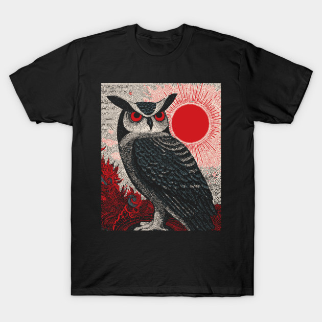 Wise Owl Grimoire Tarot Card | Dark Academia Nocturnal T-Shirt by TuncGK