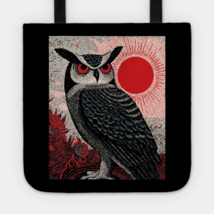 Wise Owl Grimoire Tarot Card | Dark Academia Nocturnal Tote