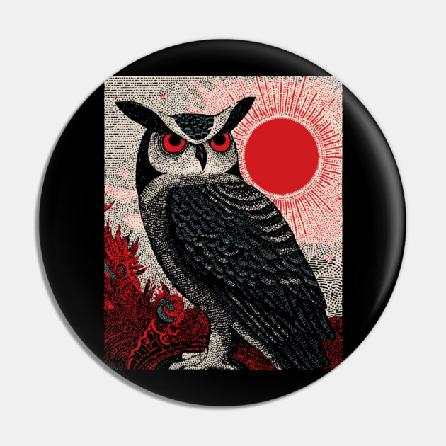 Wise Owl Grimoire Tarot Card | Dark Academia Nocturnal Pin by TuncGK