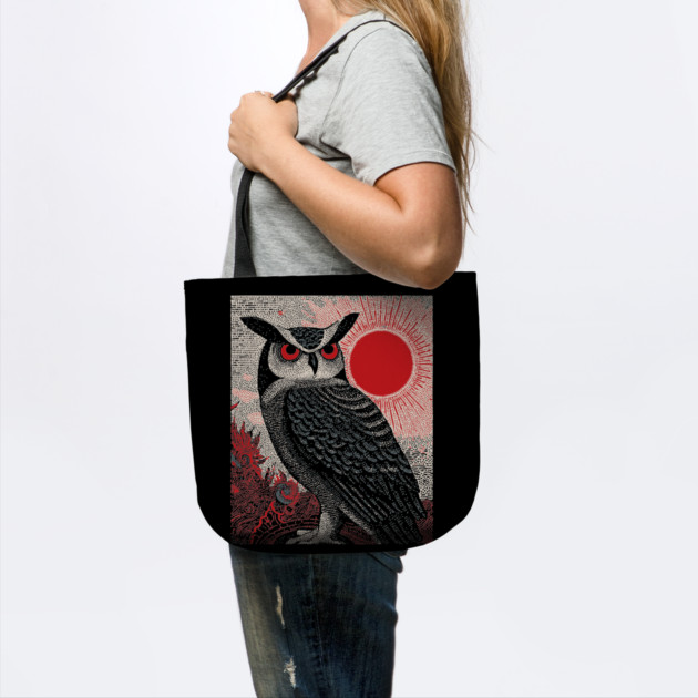 Wise Owl Grimoire Tarot Card | Dark Academia Nocturnal by TuncGK