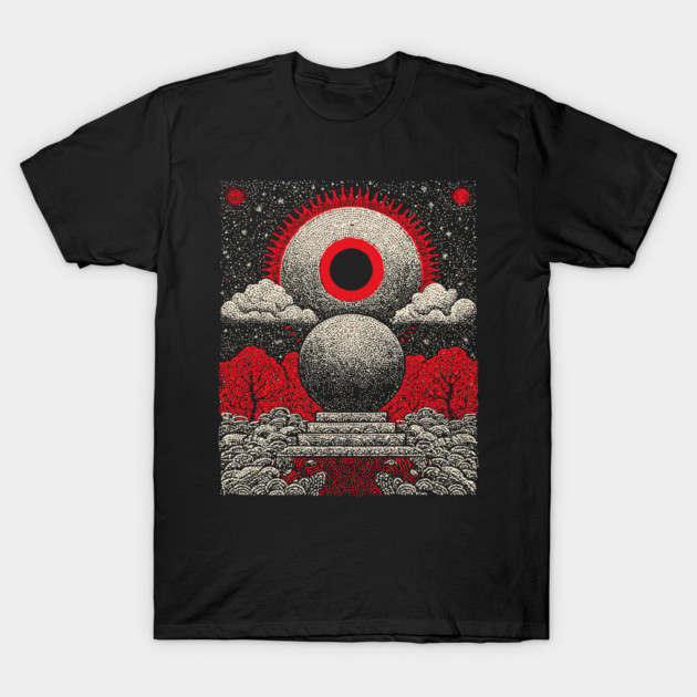 All-Seeing Eye Crystal Ball Tarot Card | Cosmic Occult Divination T-Shirt by TuncGK