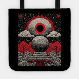 All-Seeing Eye Crystal Ball Tarot Card | Cosmic Occult Divination Tote