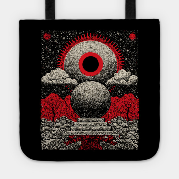 All-Seeing Eye Crystal Ball Tarot Card | Cosmic Occult Divination Tote by TuncGK