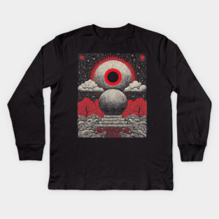 All-Seeing Eye Crystal Ball Tarot Card | Cosmic Occult Divination Kids Long Sleeve T-Shirt