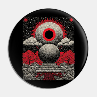 All-Seeing Eye Crystal Ball Tarot Card | Cosmic Occult Divination Pin