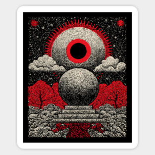 All-Seeing Eye Crystal Ball Tarot Card | Cosmic Occult Divination Sticker