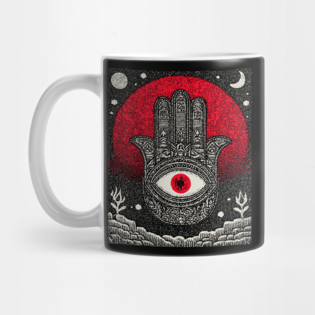 Hamsa Hand of Fatima Tarot Card | Celestial Protection Amulet by TuncGK