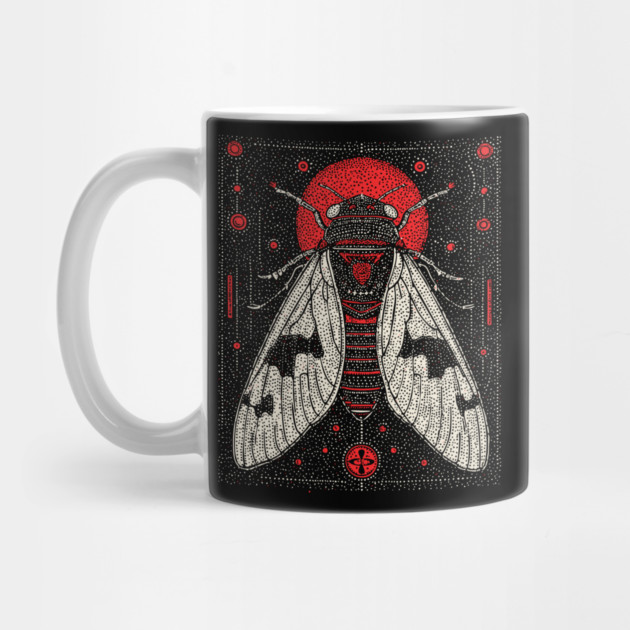 Mystic Cicada Rebirth Tarot Card | Goblincore Occult Symbol by TuncGK