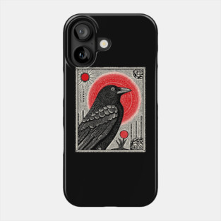 Occult Raven Tarot Card | Gothic Crow Grimoire Art Phone Case