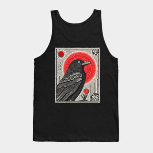 Occult Raven Tarot Card | Gothic Crow Grimoire Art Tank Top