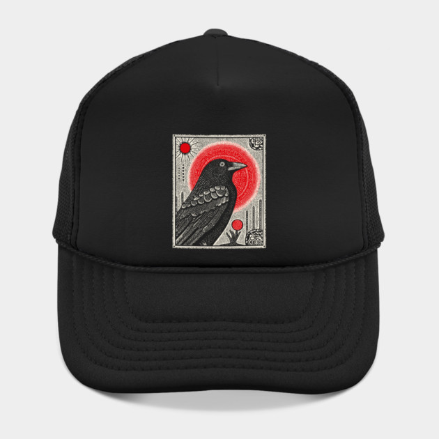 Occult Raven Tarot Card | Gothic Crow Grimoire Art by TuncGK