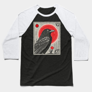 Occult Raven Tarot Card | Gothic Crow Grimoire Art Baseball T-Shirt