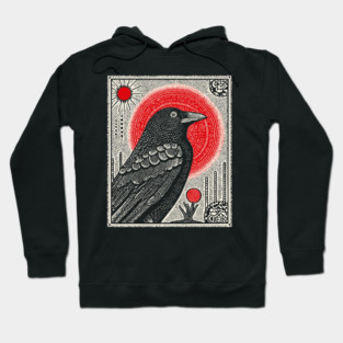 Occult Raven Tarot Card | Gothic Crow Grimoire Art Hoodie