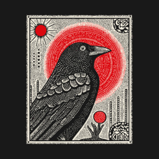 Occult Raven Tarot Card | Gothic Crow Grimoire Art T-Shirt