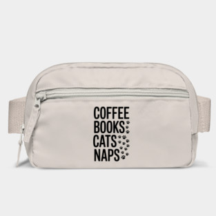 Coffee Books Cats Naps Bag