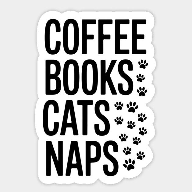 Coffee Books Cats Naps Magnet by Rachel's Store 6