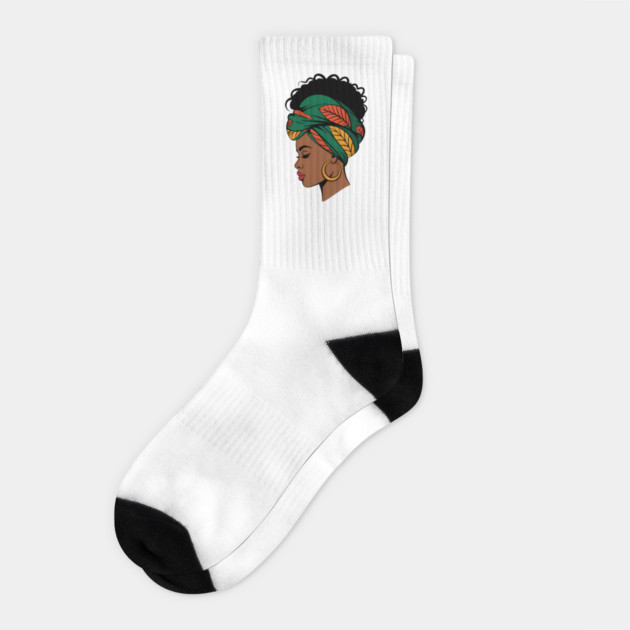 Black Woman Afrocentric Socks by Rachel's Store 6